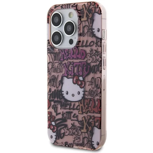 Eredeti Hello Kitty kemény tok graffiti IML Tags HKHCP14XHDGPTP iPhone 14 Pro Max rózsaszín tok - 2