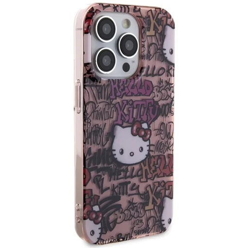 Eredeti Hello Kitty kemény tok graffiti IML Tags HKHCP14XHDGPTP iPhone 14 Pro Max rózsaszín tok - 4