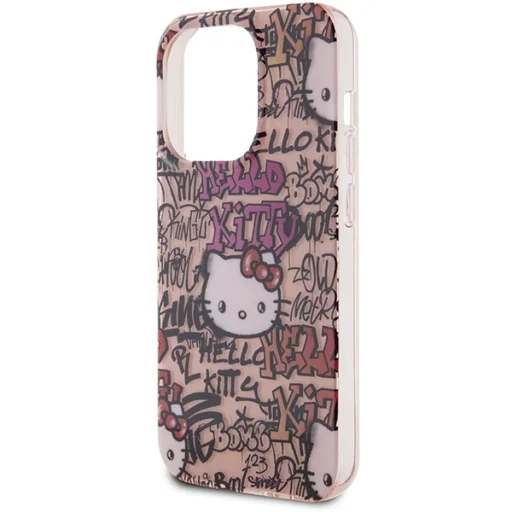 Eredeti Hello Kitty kemény tok graffiti IML Tags HKHCP14XHDGPTP iPhone 14 Pro Max rózsaszín tok - 6