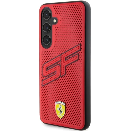 Original FERRARI keménytok Big SF Perforated FEHCS24SPINR Samsung Galaxy S24 piros tok - 2