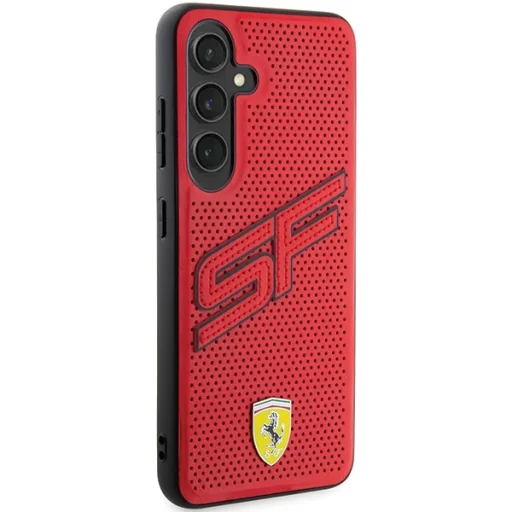 Original FERRARI keménytok Big SF Perforated FEHCS24SPINR Samsung Galaxy S24 piros tok - 4