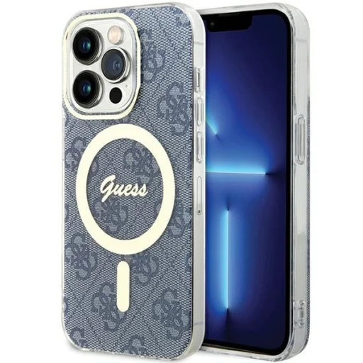 Original Guess IML 4G MagSafe tok GUHMP15LH4STB iPhone 15 Pro kék - 1