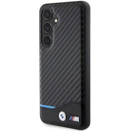 Original Case BMW Leather Carbon BMHCS24S22NBCK tok Samsung Galaxy S24 Black-hoz - 2