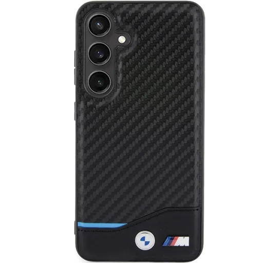 Original Case BMW Leather Carbon BMHCS24S22NBCK tok Samsung Galaxy S24 Black-hoz - 3