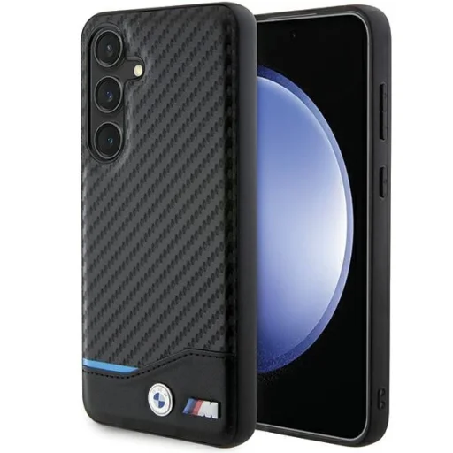 Original Case BMW Leather Carbon BMHCS24S22NBCK tok Samsung Galaxy S24 Black-hoz - 1