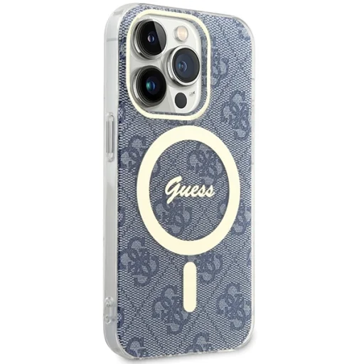 Original Guess IML 4G MagSafe tok GUHMP15LH4STB iPhone 15 Pro kék - 4