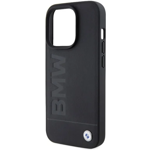  iPhone 15 Pro fekete Original Case BMW Leather Hot Stamp BMHCP15LSLLBK tok - 6