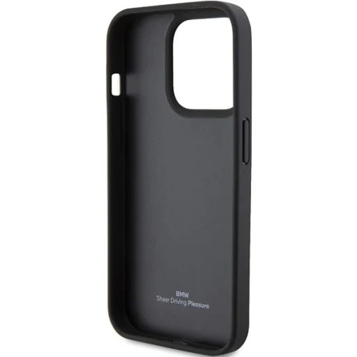  iPhone 15 Pro fekete Original Case BMW Leather Hot Stamp BMHCP15LSLLBK tok - 7