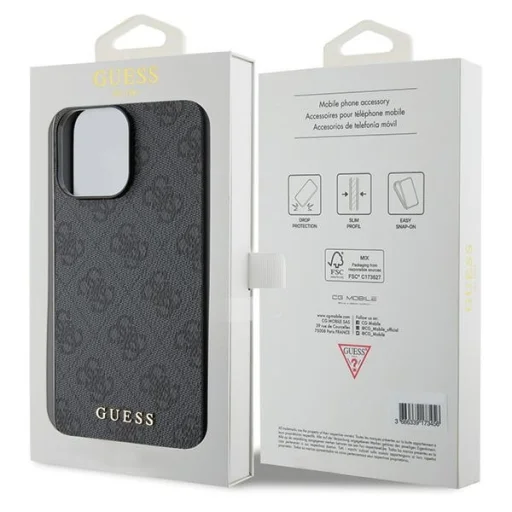 Original Case GUESS Hardcase 4G Metal Gold Logo GUHCP15XG4GFGR iPhone 15 Pro Max tok - 8