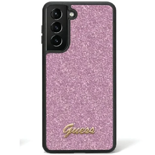 Original Case GUESS - keménytok Glitter Script GUHCS24SHGGSHU Samsung Galaxy S24 Purple tok - 1