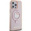Original Case HELLO KITTY kemény tok gyűrűtartóval, csillámos, elektropolírozott logóval, MagSafe kompatibilis, HKHMP15XHRSGEP, iPhone 15 Pro Max, rózsaszín - 4