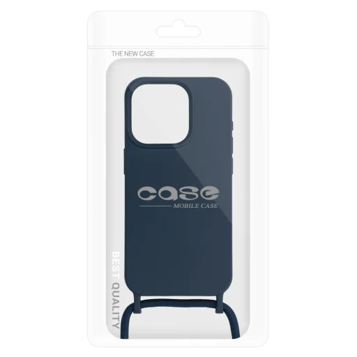 Strap szilikon tok iPhone 15 Plus design 1 sötétkék - 7