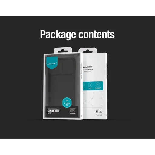 Nillkin CamShield Pro PC+TPU tok iPhone 15 Pro Max-hoz lila - 12