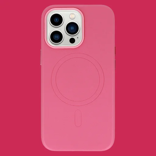 MagSafe bőrtok iPhone 15 Plus rózsaszín - 7