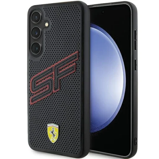 Eredeti FERRARI keménytok Big SF Perforated FEHCS24SPINK Samsung Galaxy S24-hez Fekete tok - 1