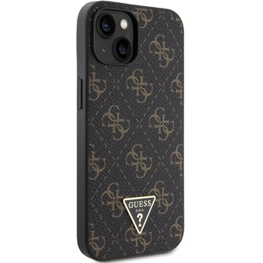 Original Case GUESS hardcase 4G Triangle Metal Logo GUHCP15MPG4GPK for iPhone 14 Plus/ 15 Plus fekete tok - 4