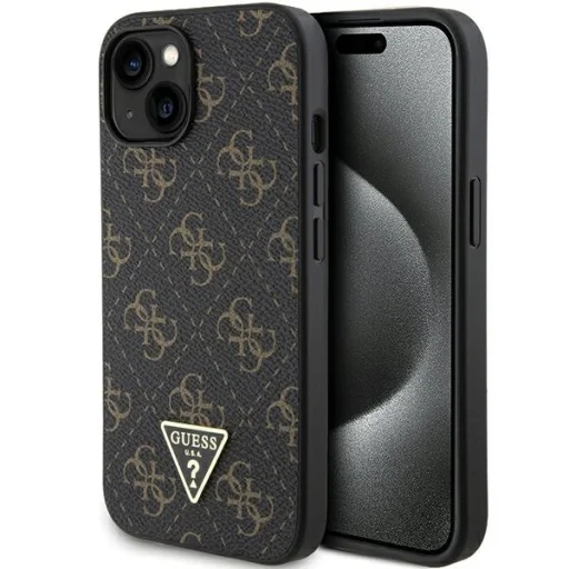 Original Case GUESS hardcase 4G Triangle Metal Logo GUHCP15MPG4GPK for iPhone 14 Plus/ 15 Plus fekete tok - 1
