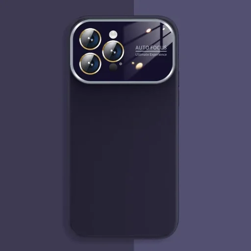 Lila puha szilikon lencse tok iPhone 14 Pro-hoz - 3