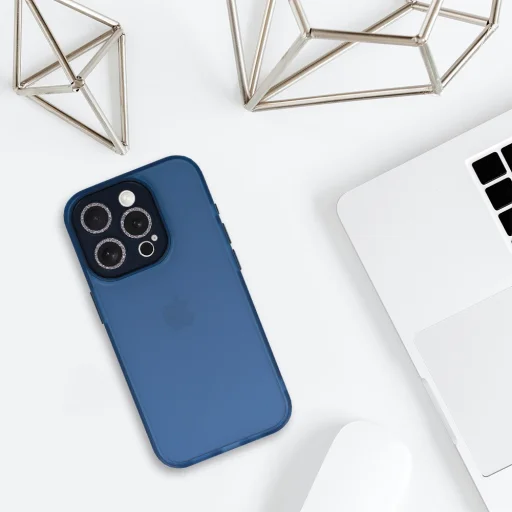 Liavec AG Matte Series tok iPhone 15 Pro Max kék - 6