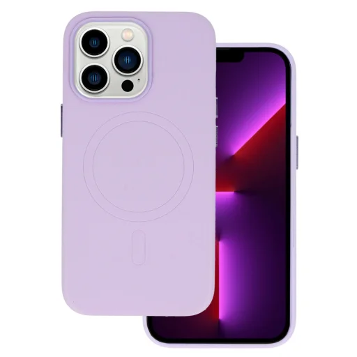 MagSafe bőrtok iPhone 15 Plus lila - 2