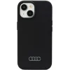  iPhone 15 Plus fekete Original Case AUDI hardcase szilikon tok AU-LSRIP15P-Q3/D1-BK