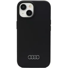  iPhone 15 Plus fekete Original Case AUDI hardcase szilikon tok AU-LSRIP15P-Q3/D1-BK