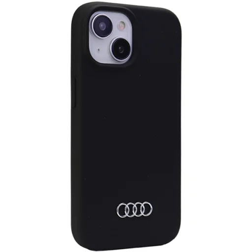  iPhone 15 Plus fekete Original Case AUDI hardcase szilikon tok AU-LSRIP15P-Q3/D1-BK - 2