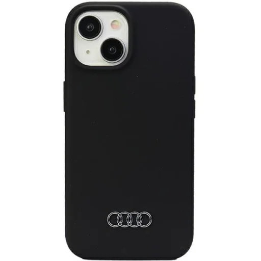  iPhone 15 Plus fekete Original Case AUDI hardcase szilikon tok AU-LSRIP15P-Q3/D1-BK - 1