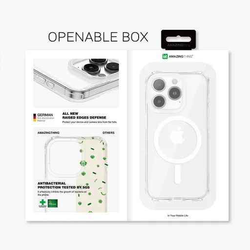 Amazing Thing Titan Edge Mag tok 15FT IP156.7TEMCL for iPhone 15 Plus átlátszó - 11