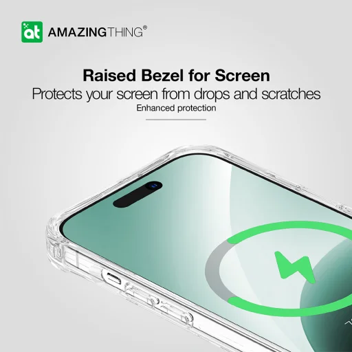 Amazing Thing Titan Edge Mag tok 15FT IP156.7TEMCL for iPhone 15 Plus átlátszó - 6