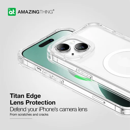 Amazing Thing Titan Edge Mag tok 15FT IP156.7TEMCL for iPhone 15 Plus átlátszó - 7