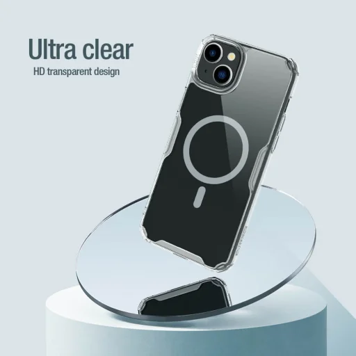 Nillkin Nature Pro Magnetic TPU tok iPhone 15 Plus átlátszó-kék - 7