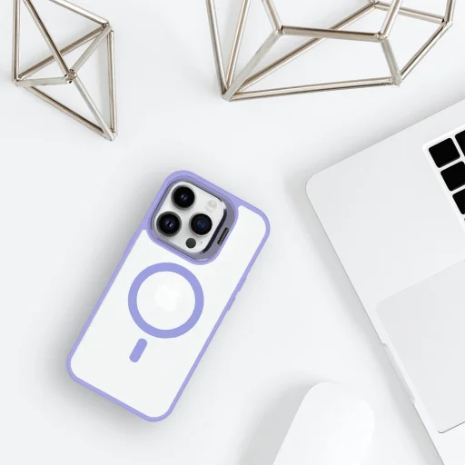 Tel Protect Magsafe kitámasztós tok iPhone 13 Pro Max-hoz világoslila - 6