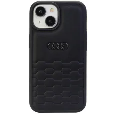  Iphone 15 Plus Fekete Original Case AUDI kemény tok GT szintetikus bőr tok