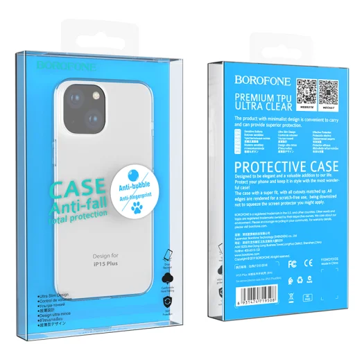 Borofone BI4 Ice Series iPhone 15 Plus átlátszó tok - 7