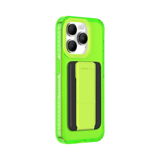 Amazing Thing Titan Pro Neon Mag Wallet tok 10FT IP156.7PTWGN iPhone 15 Pro Max zöld állvánnyal - 4