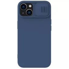 Nillkin CamShield Selymes Szilikon Tok iPhone 15 Plus-hoz, tengerészkék