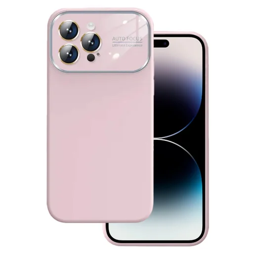 Soft szilikon lencse tok iPhone 12 világos rózsaszín tok - 1