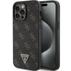 iPhone 14 Pro Max GUESS 4G Triangle Metal Logo GUHCP14XPG4GPK fekete