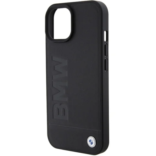  iPhone 15 Plus Fekete Original Case BMW Leather Hot Stamp BMHCP15MSLLBK tok - 6