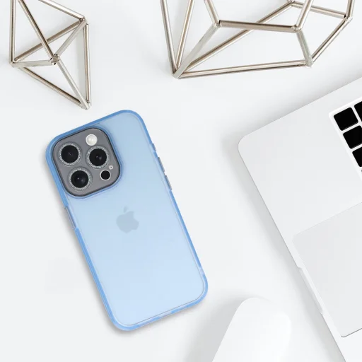 Liavec AG Matte Series tok iPhone 15 Plus-hoz világoskék - 6