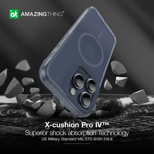 Amazing Thing Titan Pro Magsafe tok 10FT IP156.1PTMBU iPhone 15 Pro kék - 9