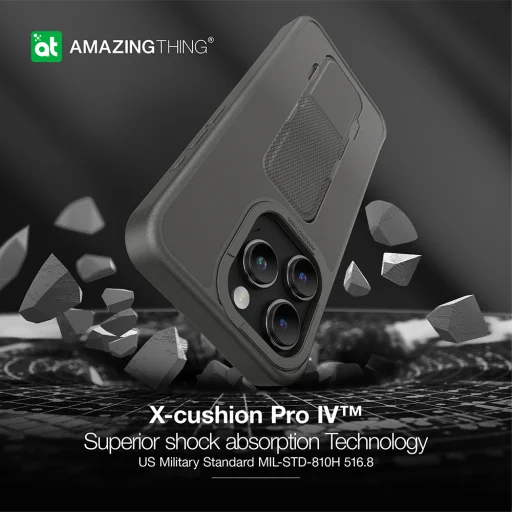 Amazing Thing Matte Pro Mag tok 12FT IP156.7PMPBK for iPhone 15 Pro Max fekete - 8