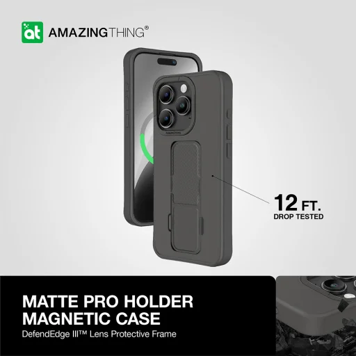 Amazing Thing Matte Pro Mag tok 12FT IP156.7PMPBK for iPhone 15 Pro Max fekete - 9