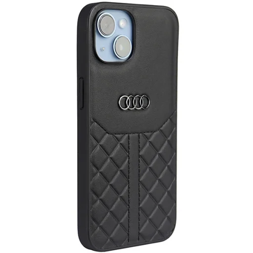  iPhone 14 fekete Eredeti Audi hardcase valódi bőr tok AU-TPUPCIP14-Q8/D1-BK - 2