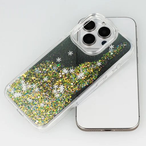 Liavec Snowflake Series iPhone 15 Plus fekete tok - 5