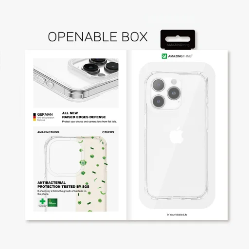 Amazing Thing Titan Edge 15FT tok IP156.7PTECL iPhone 15 Pro Max átlátszó - 11