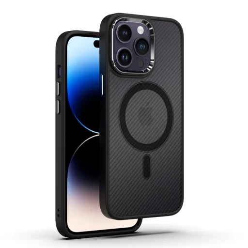 Tel Protect mágneses karbon tok iPhone 15 Pro fekete - 7