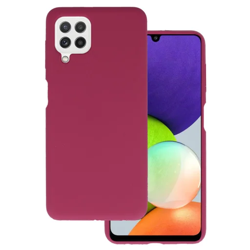 Silikónové puzdro Lite pre Samsung Galaxy A22 4G burgundy - 1