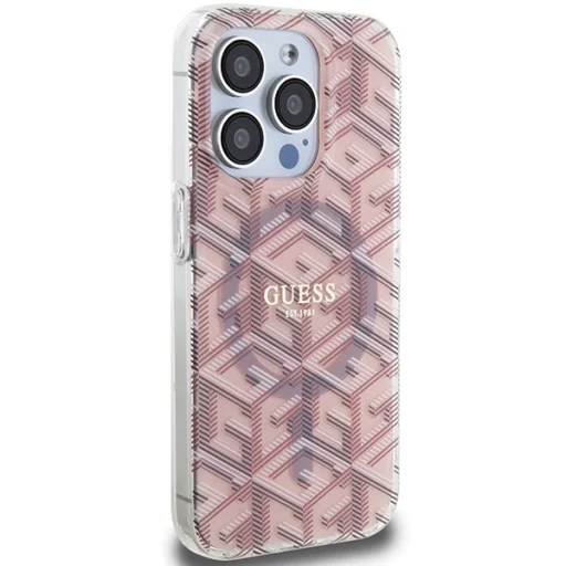 Original Case GUESS IML GCube Magsafe GUHMP15LHGCUSTGP iPhone 15 Pro tok pink - 4